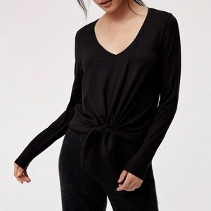 The Group Babaton Mindy Long Sleeve Shirt Size XXS Black